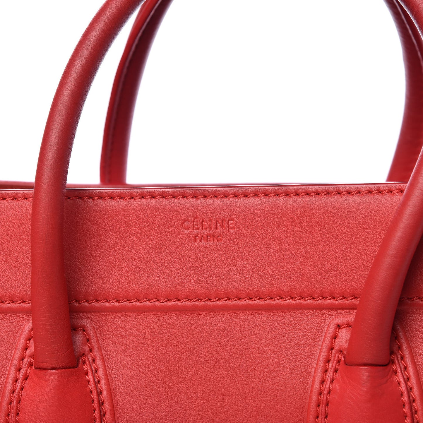 Supple Calfskin Medium Phantom Luggage Vermillion
