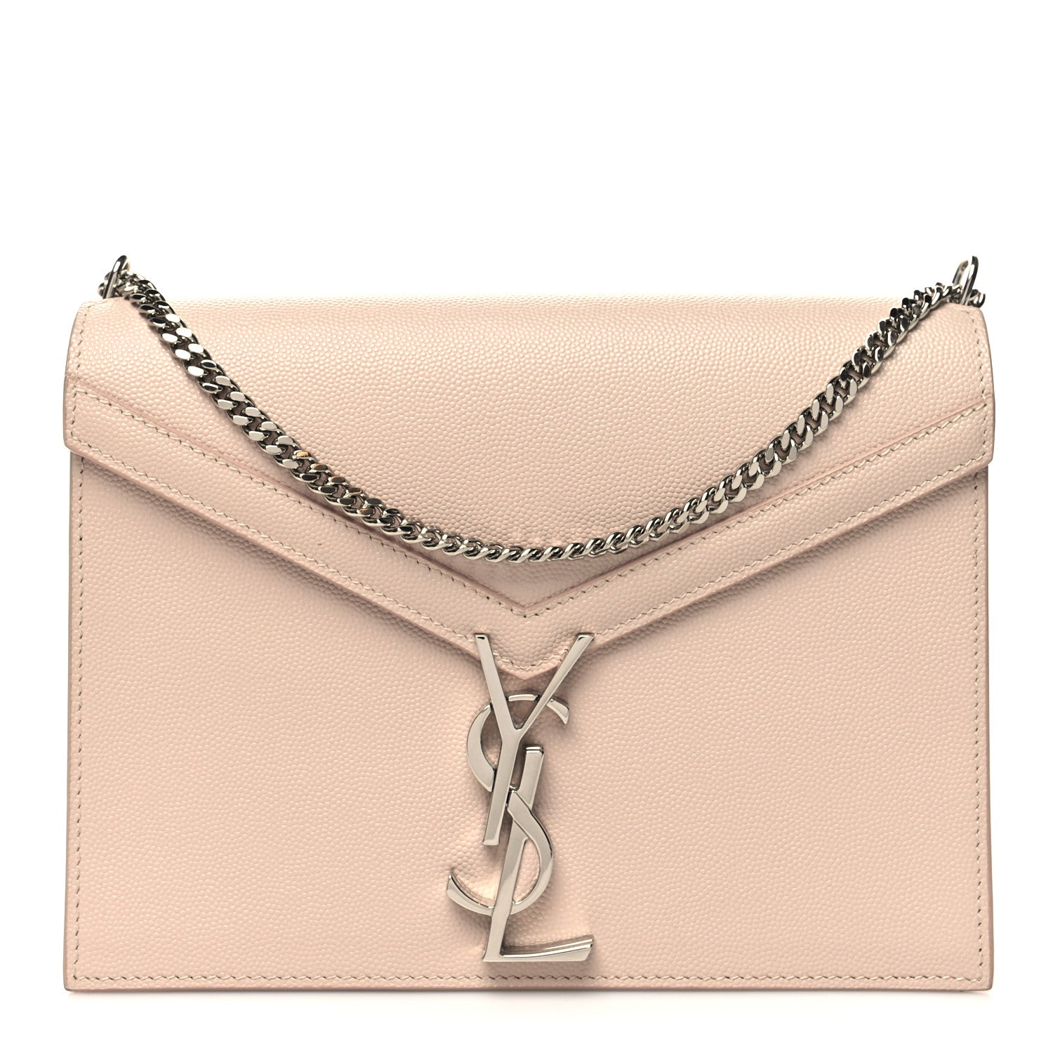 Saint Laurent Grain De Poudre Monogram Cassandra Clasp Bag Marble Pink 1 of 12