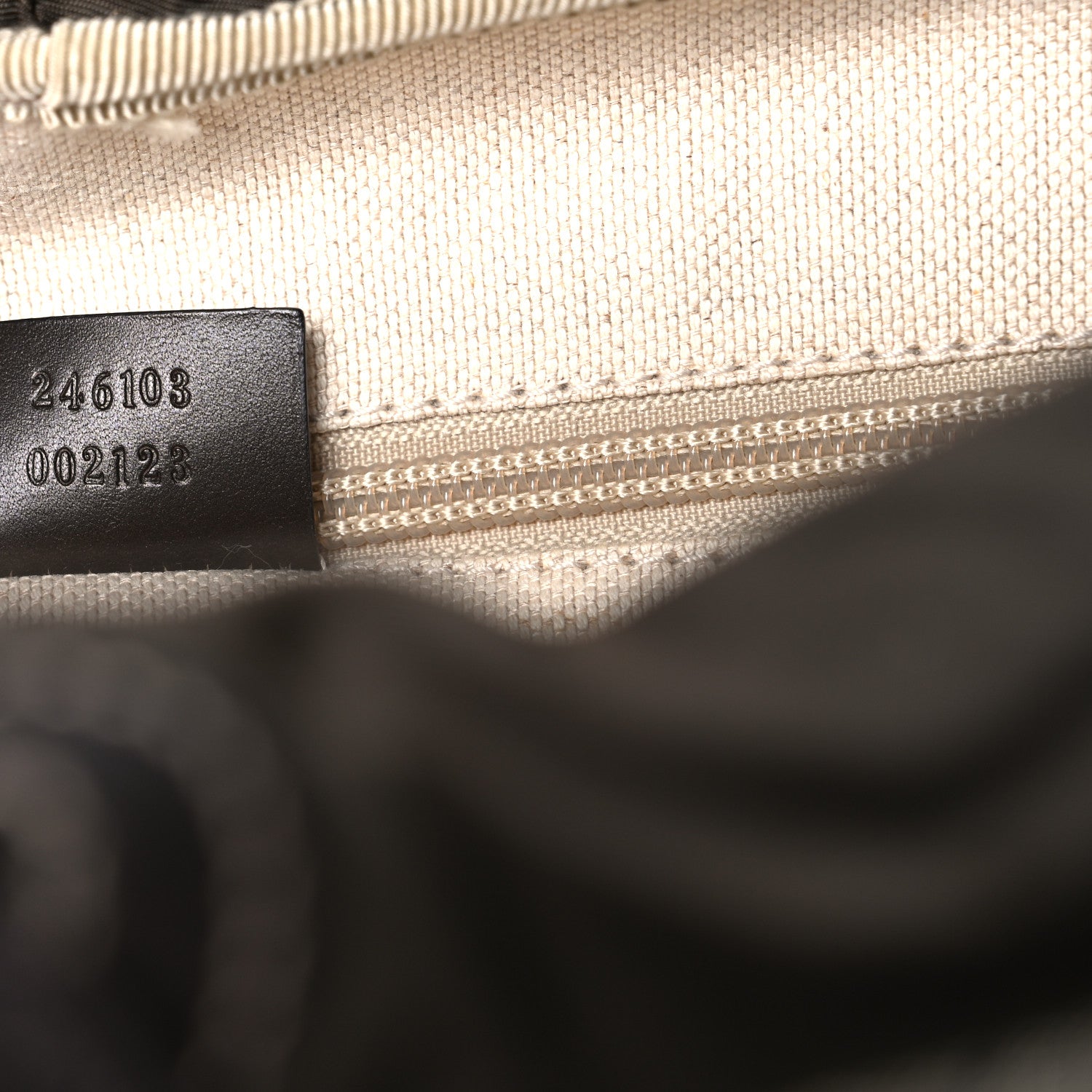 Gucci GG Supreme Monogram Medium Single Buckle Rucksack Backpack Beige Ebony Brown 7 of 10