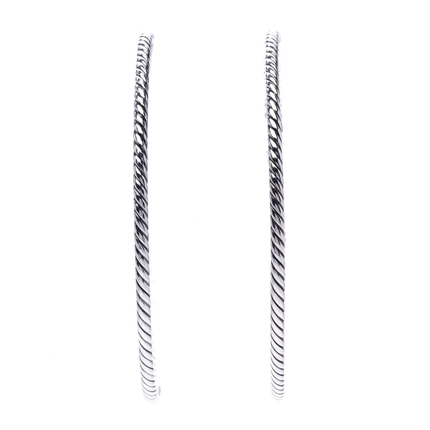 Sterling Silver Large Cable Classics Hoop Earrings