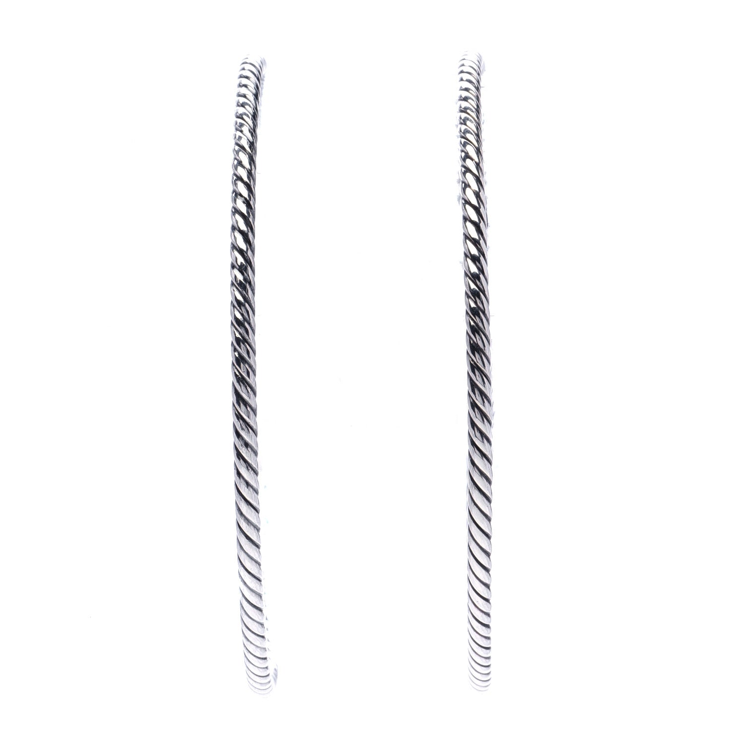 David Yurman Sterling Silver Large Cable Classics Hoop Earrings 1 of 5