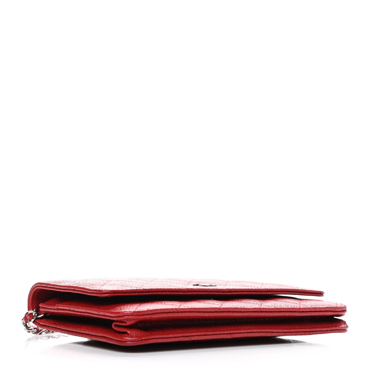 Caviar Quilted Wallet On Chain WOC Red
