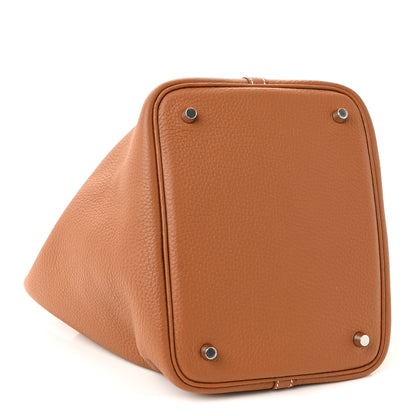 Hermes Taurillon Clemence Picotin Lock 22 MM Gold 4 of 10