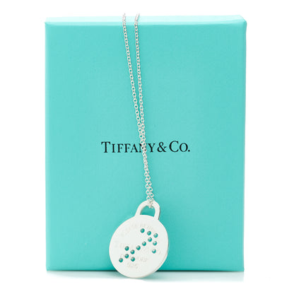 Tiffany Sterling Silver Return to Tiffany Zodiac Sagittarius Round Tag Pendant Necklace 6 of 6