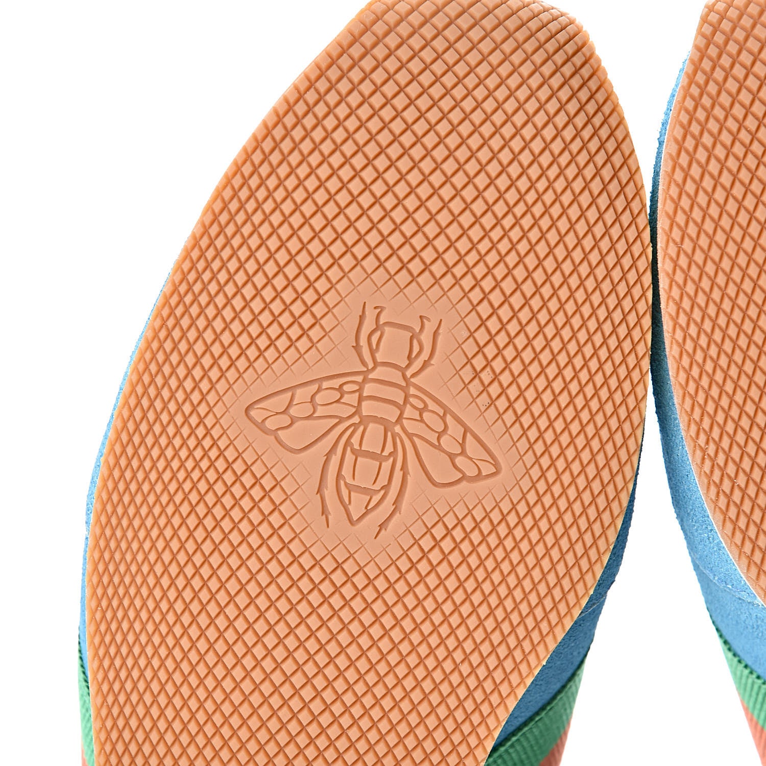 Gucci Suede Web Womens Rocket Sneakers 37.5 Bright Splash Thunder 6 of 9