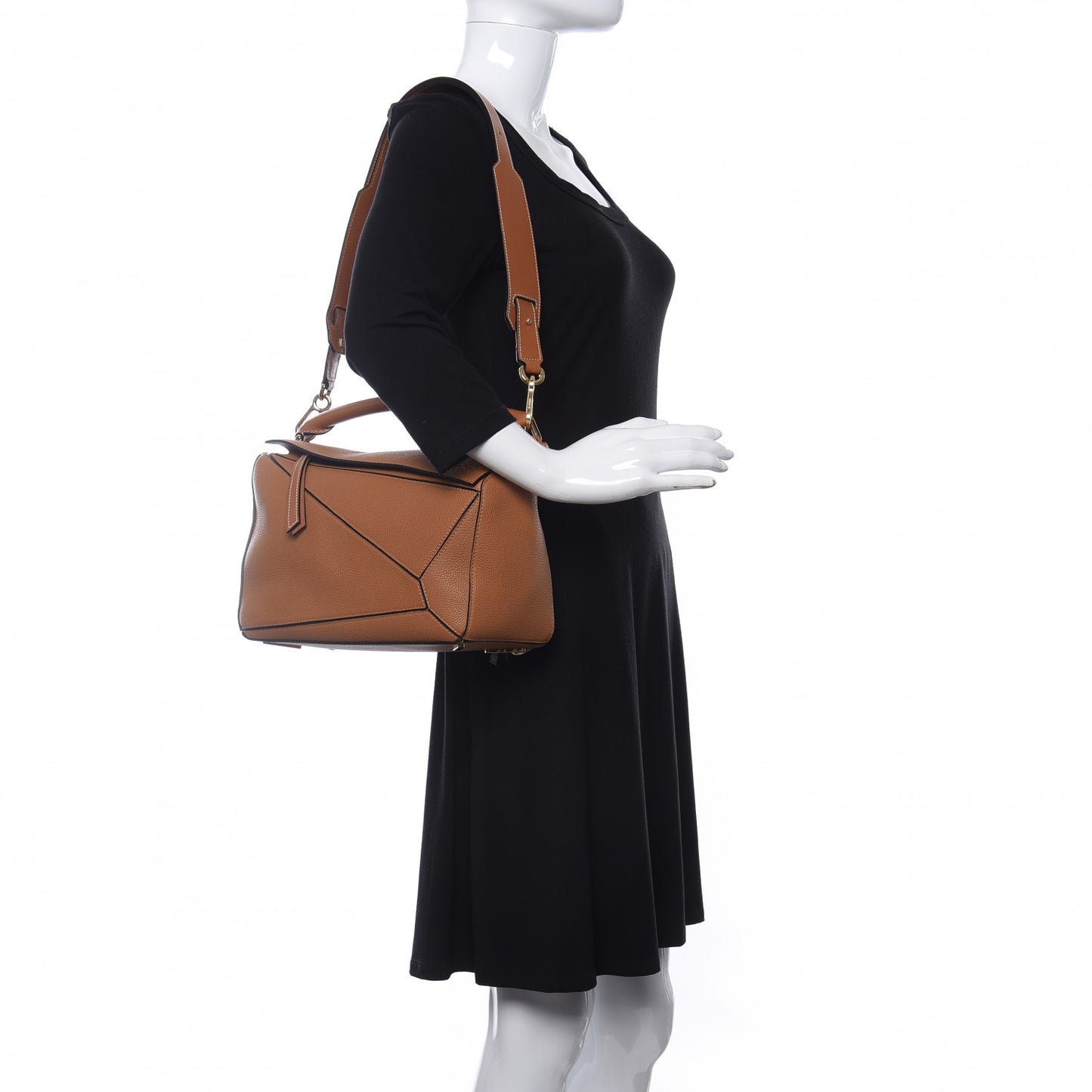 Calfskin Medium Puzzle Bag Tan