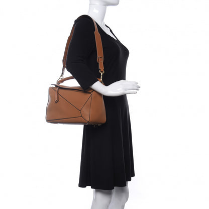 Loewe Calfskin Medium Puzzle Bag Tan 2 of 9