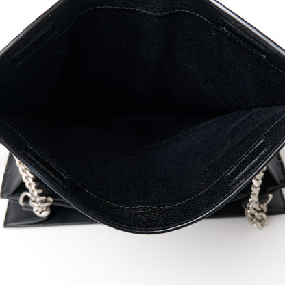 Saint Laurent SAINT LAURENT Grained Calfskin Medium Monogram Sunset Crossbody Black 5 of 11