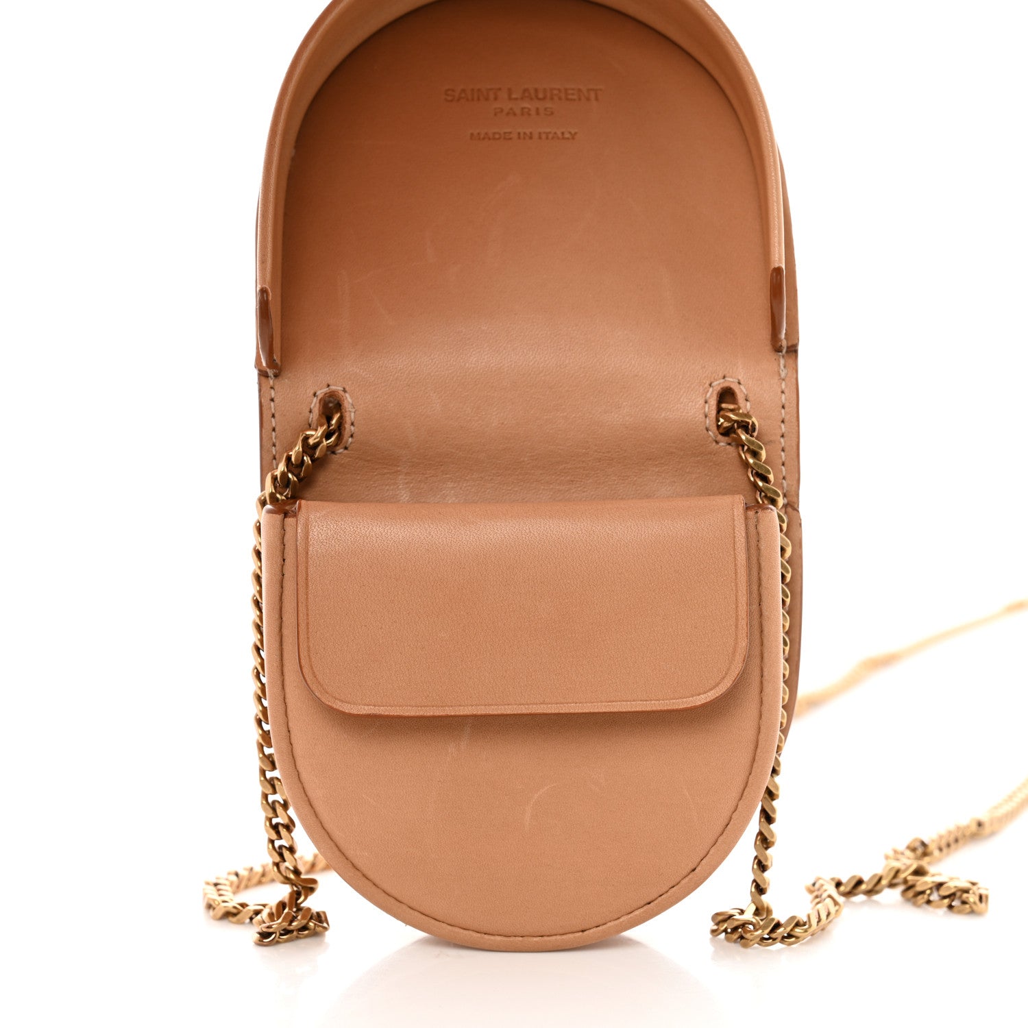 Saint Laurent Calfskin Monogram Baby Kaia Crossbody Bag Vintage Brown 5 of 8