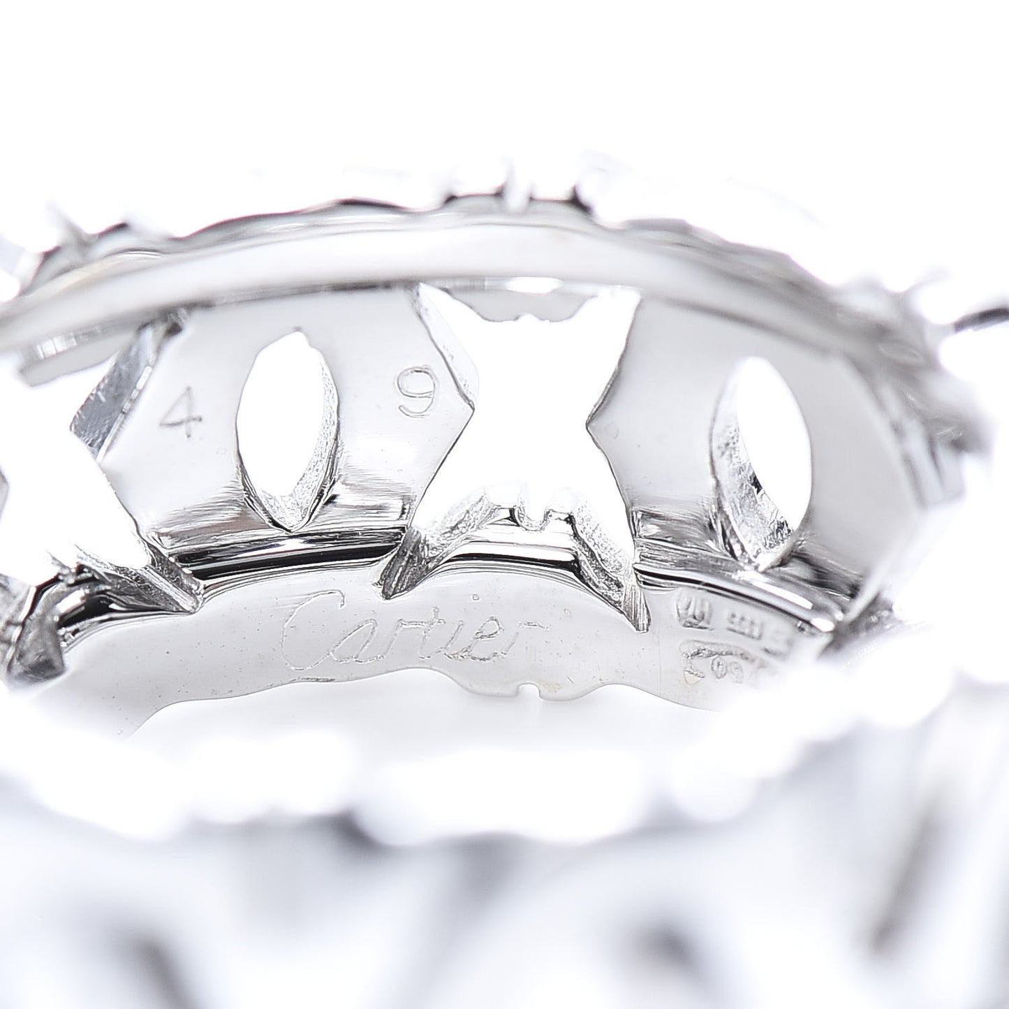 18K White Gold Entrelaces Ring 49 4.75