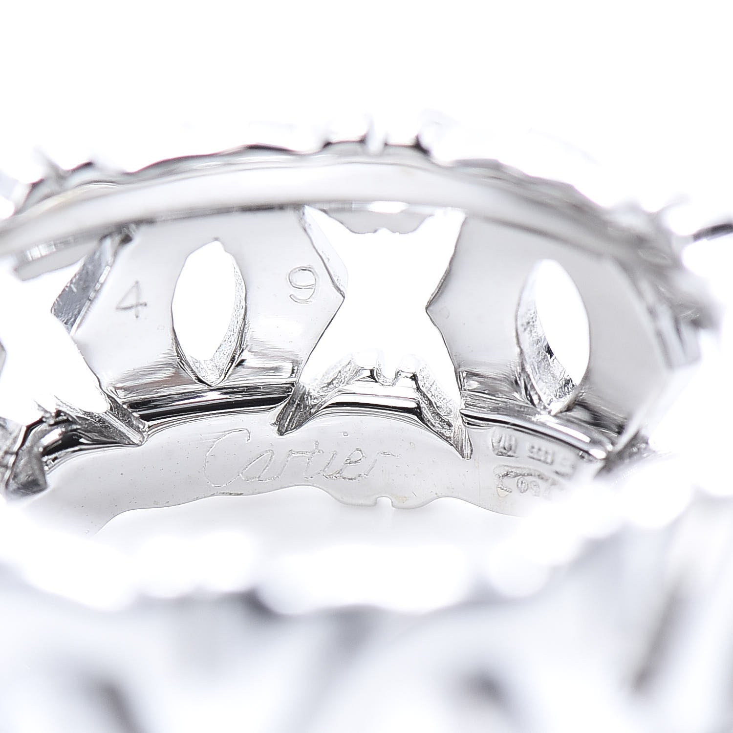 Cartier 18K White Gold Entrelaces Ring 49 4.75 4 of 7
