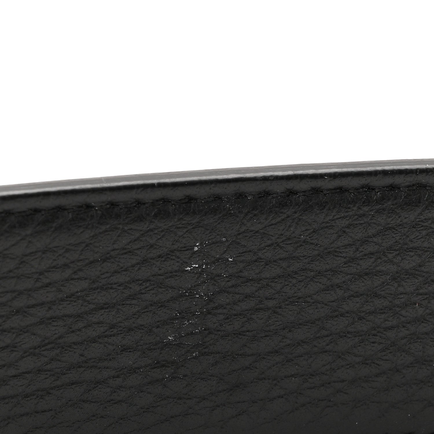 Fendi Cuoio Romano Glazed Fabric Enamel FF 1974 Reversible Belt 100 40 Black 7 of 9