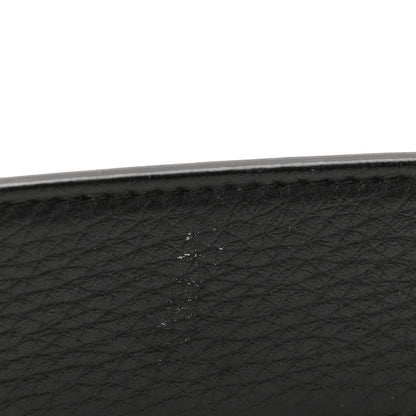 Fendi Cuoio Romano Glazed Fabric Enamel FF 1974 Reversible Belt 100 40 Black 7 of 9