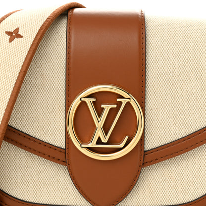 Louis Vuitton Canvas Smooth Calfskin LV Pont 9 Soft MM Caramel Brown 7 of 9