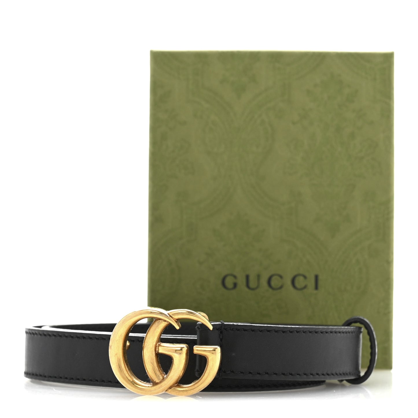 Calfskin Double G 20mm Belt 75 30 Black