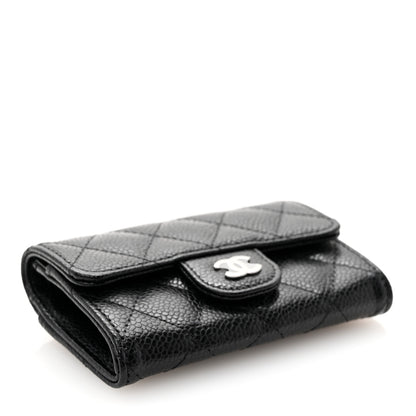 Chanel Caviar Quilted Flap Card Holder Wallet Black 4 of 9