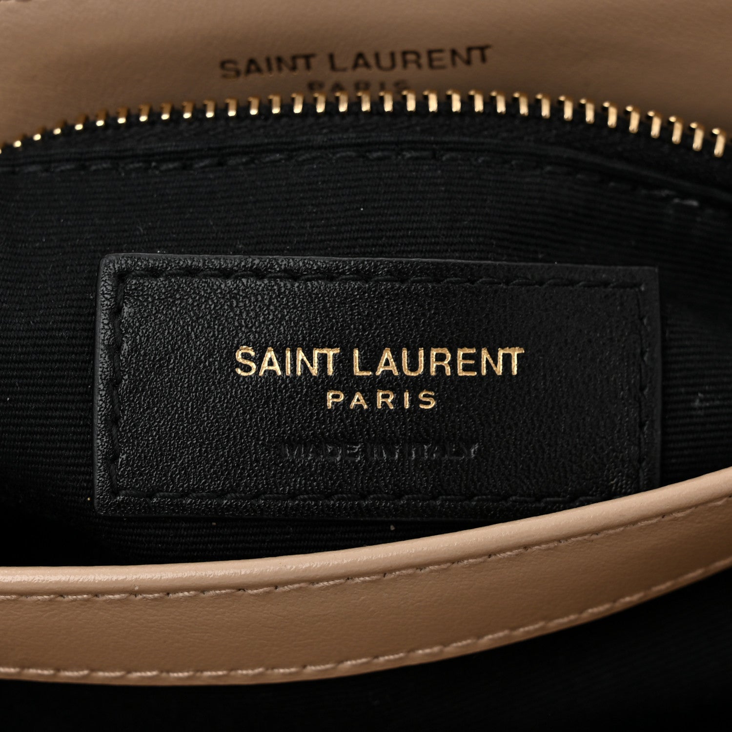 Saint Laurent Calfskin Y Quilted Monogram Toy Loulou Crossbody Bag Dark Beige 6 of 12
