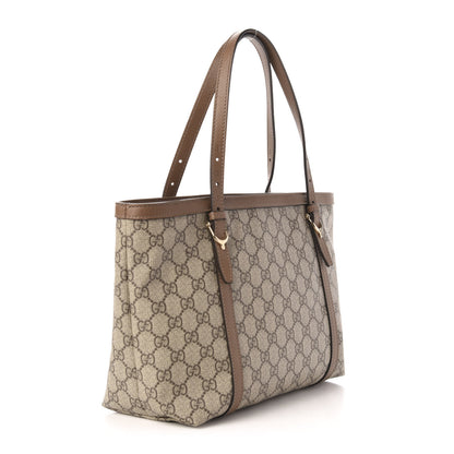 Gucci GG Supreme Monogram Margaux Calfskin Small Nice Tote Beige Ebony Acero 3 of 12