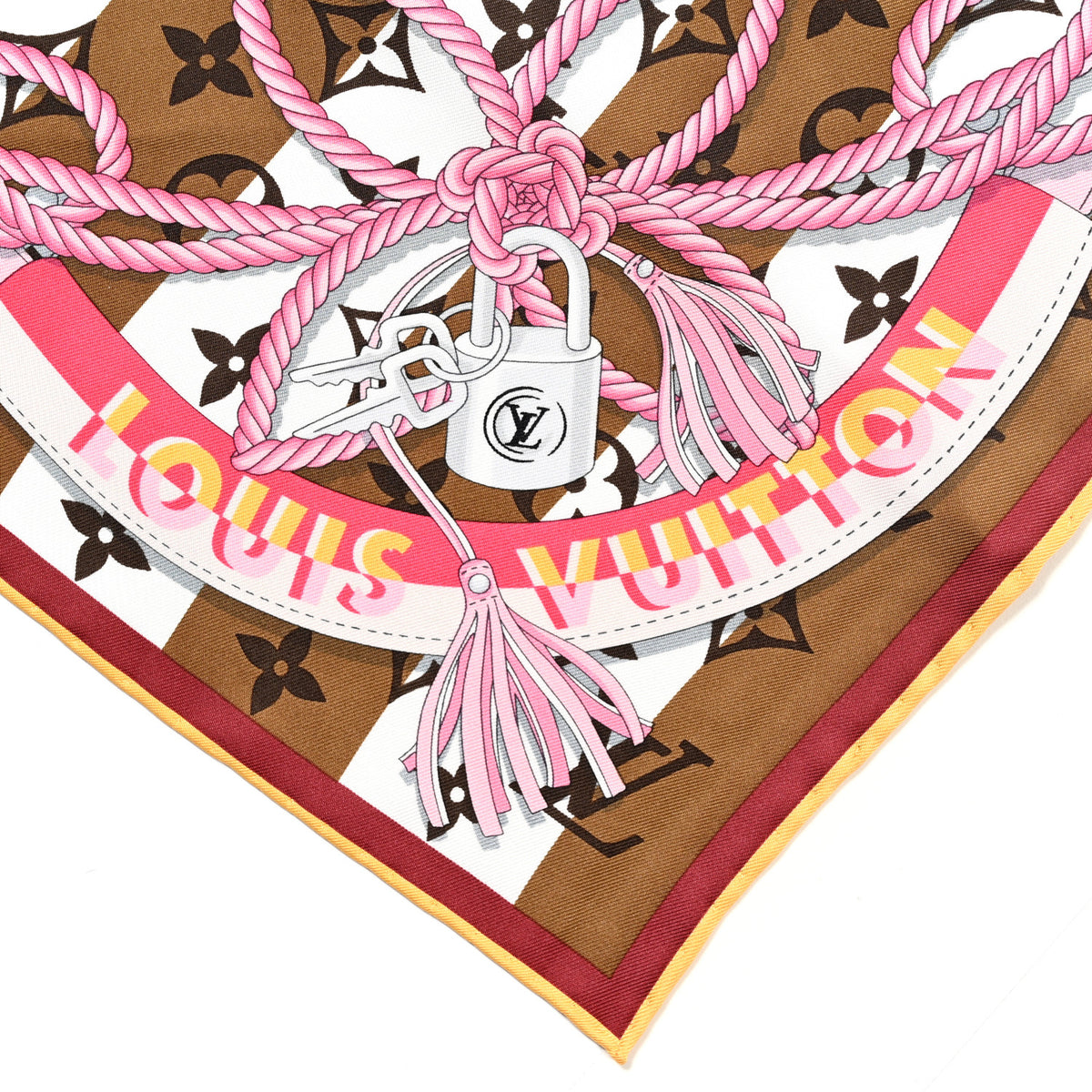 Silk Monogram Trunks And Bags Square Scarf Multicolor