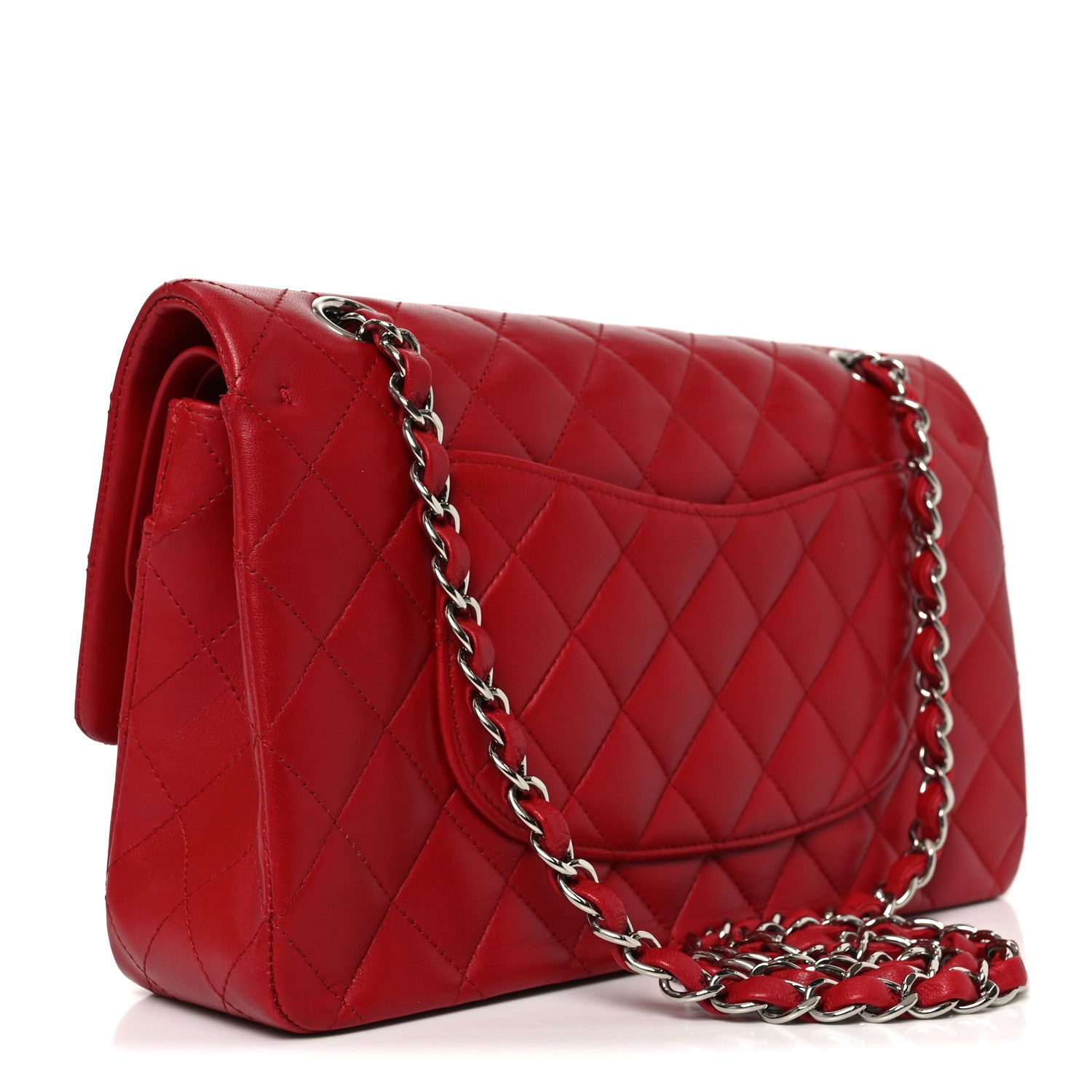 Chanel Lambskin Quilted Medium Double Flap Red 3 of 10