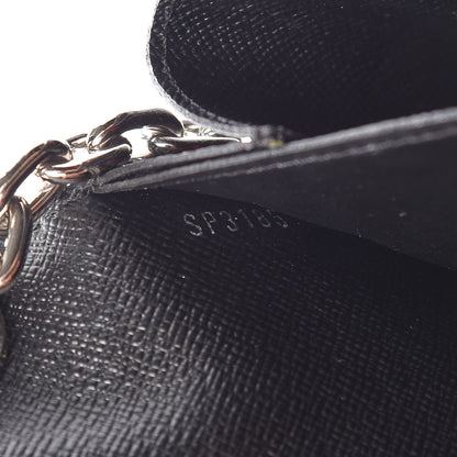 Louis Vuitton Monogram Palm Twist Chain Wallet Black White 7 of 9