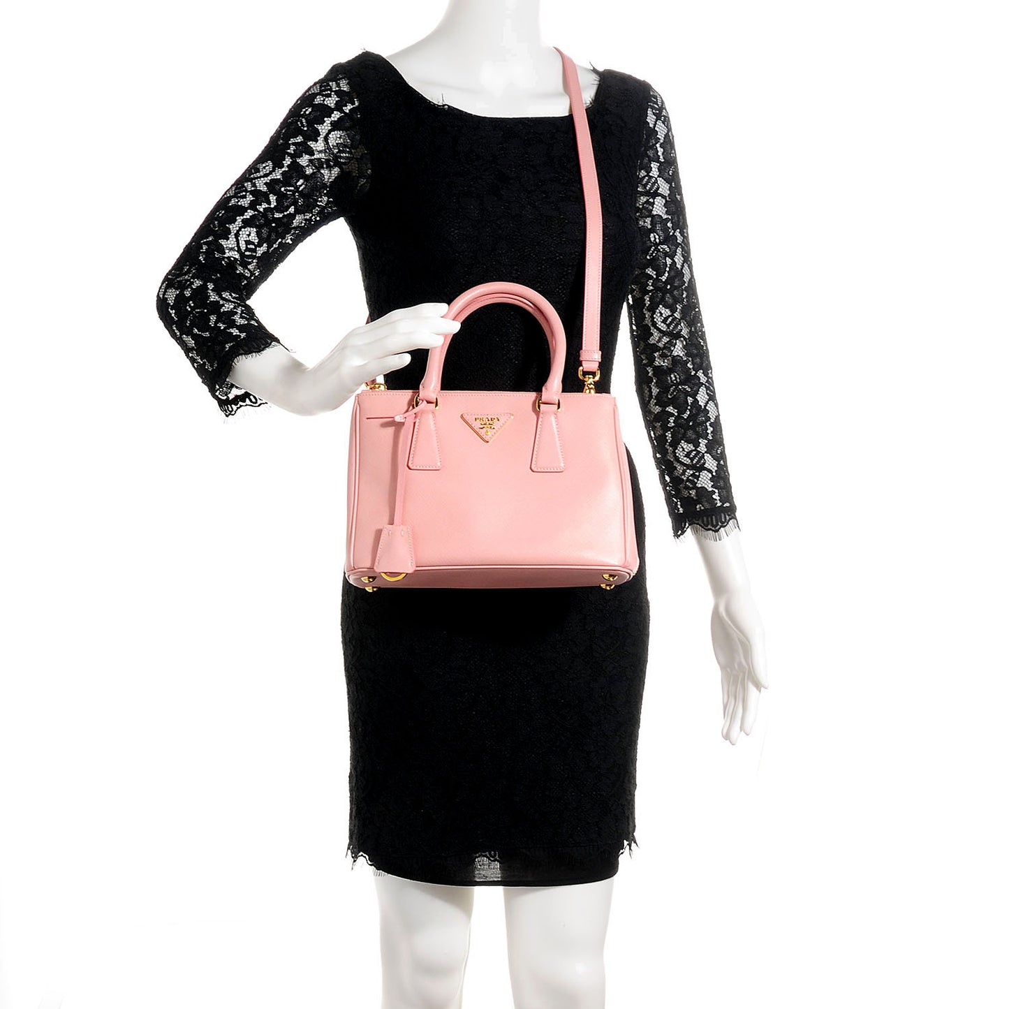 Saffiano Lux Mini Double Zip Tote Orchidea