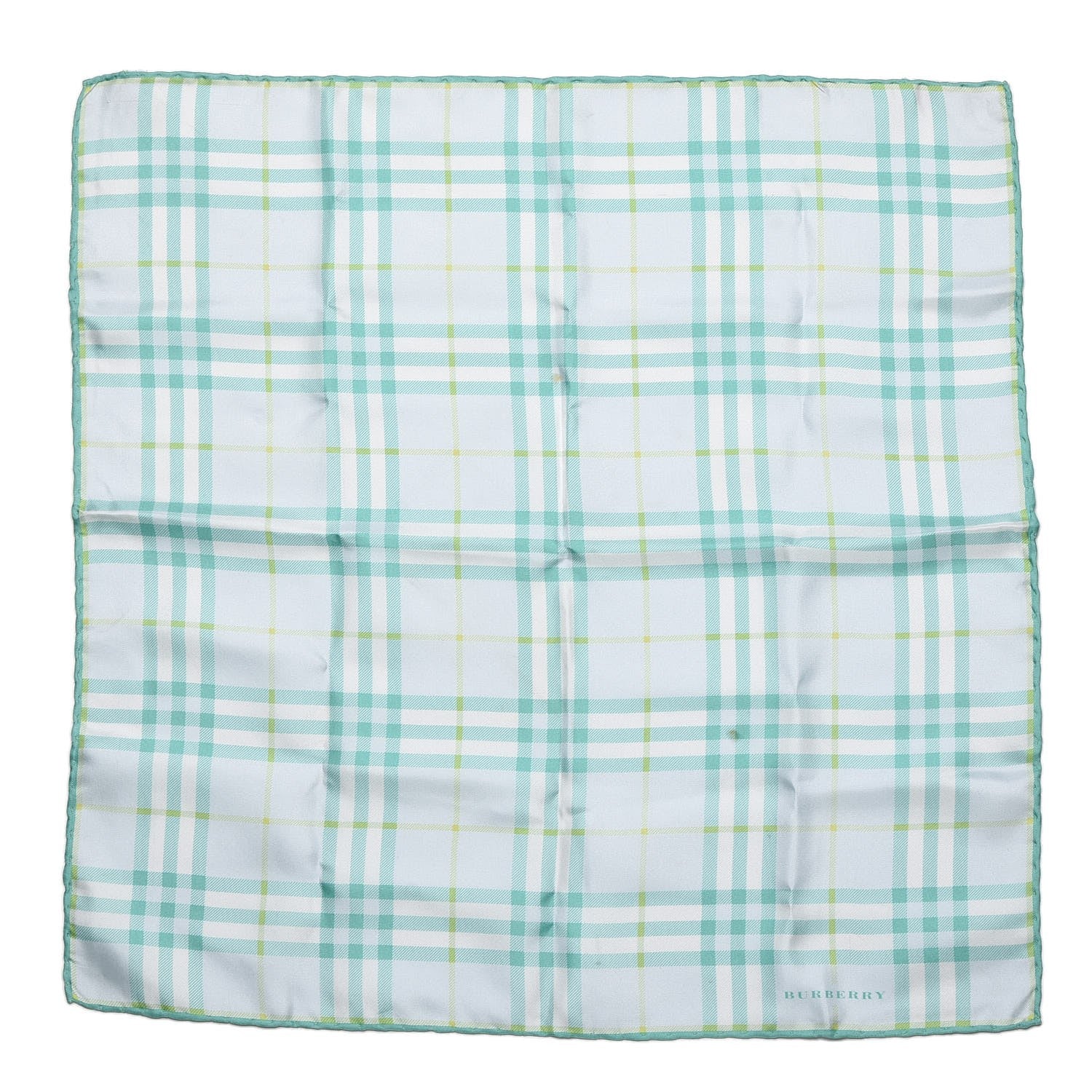 Burberry Silk Check Scarf Green 1 of 20