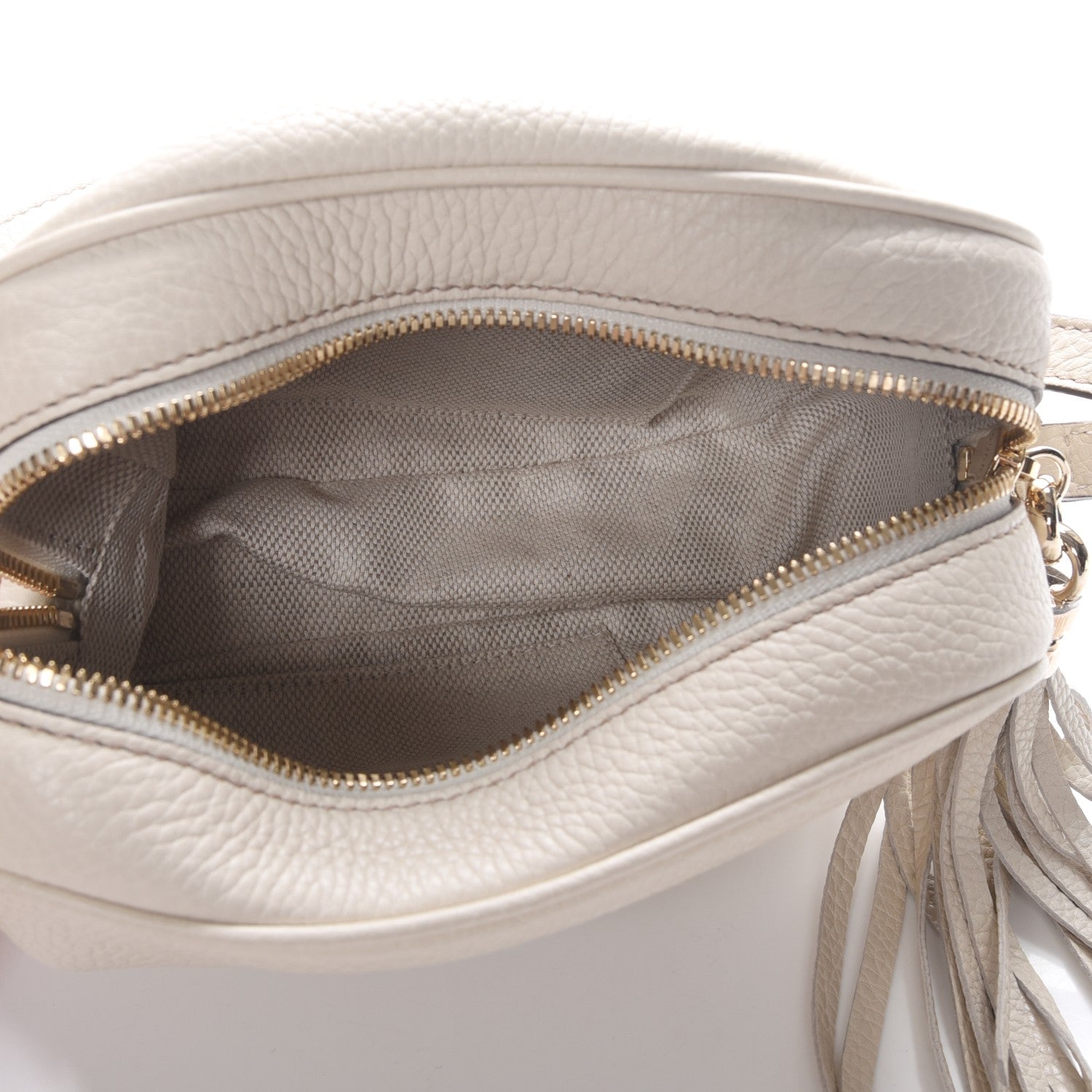 Gucci Pebbled Calfskin Small Soho Disco Bag Off White 5 of 7