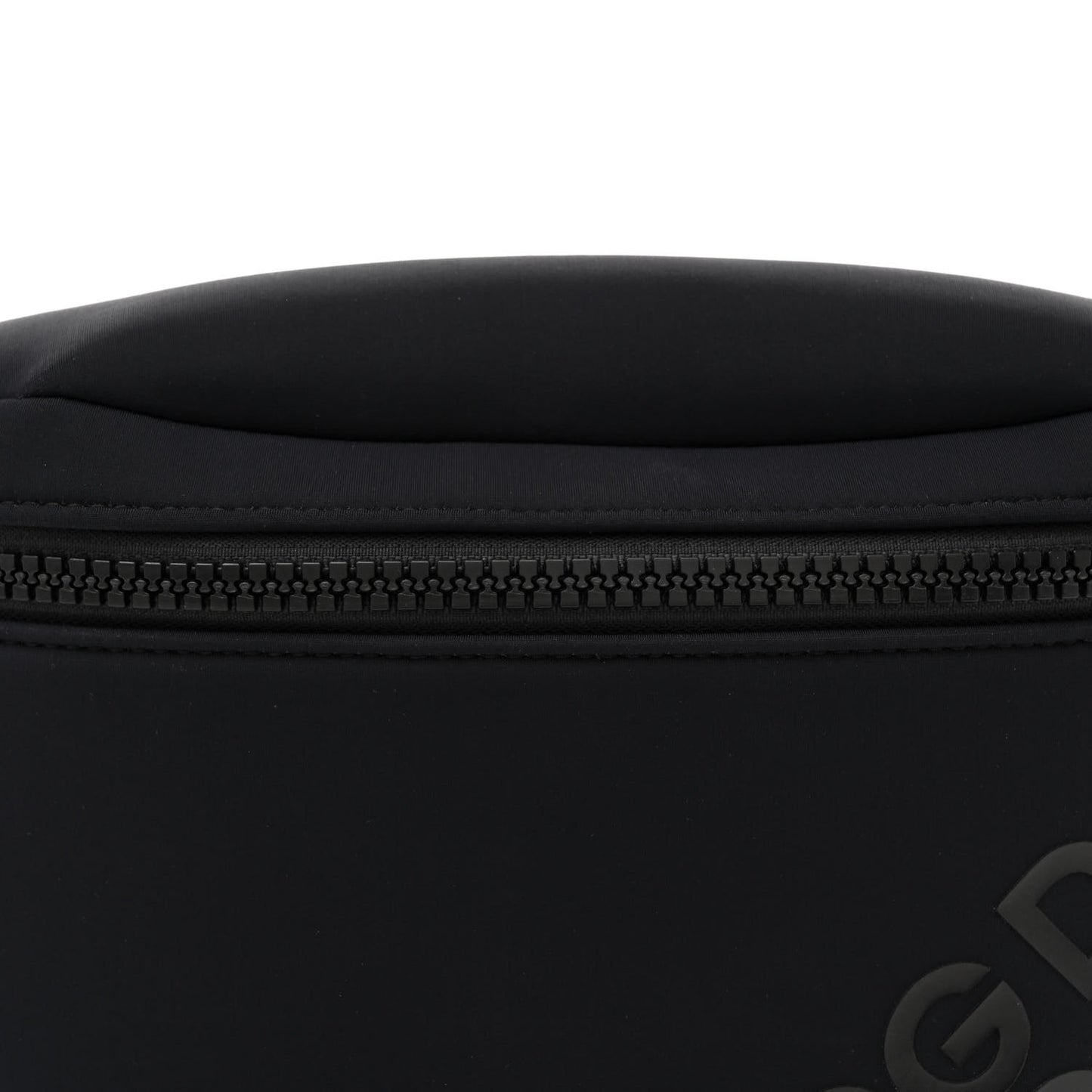 Neoprene Millennials Logo Waist Bag Black White