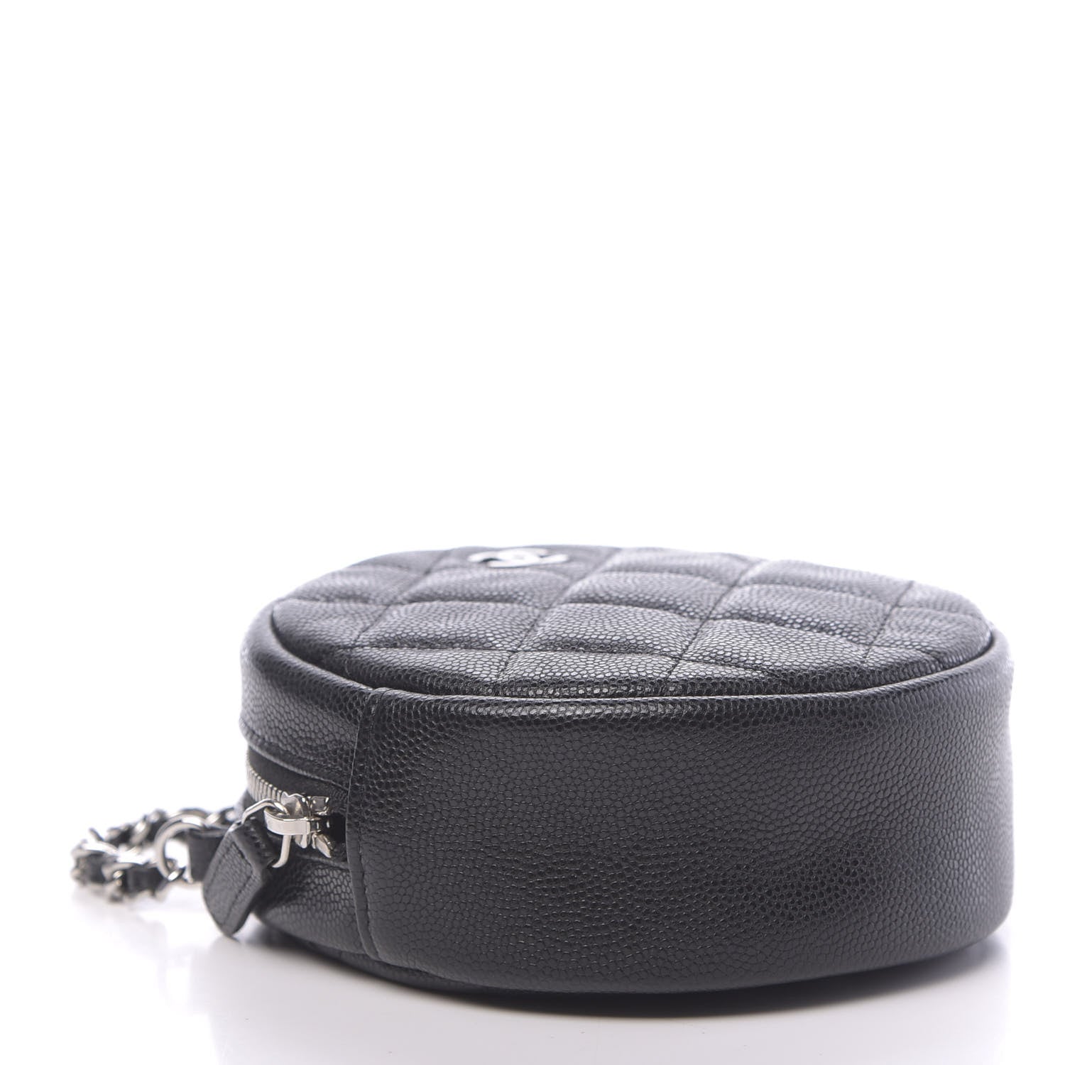 Chanel Caviar Quilted Round Clutch With Chain Black 4 of 11