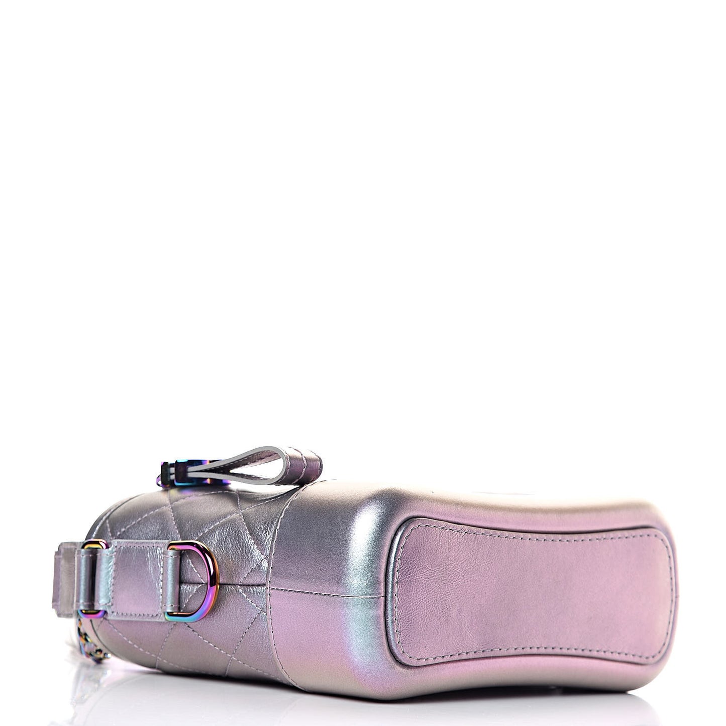 Iridescent Lambskin Calfskin Quilted Small Gabrielle Hobo Light Purple