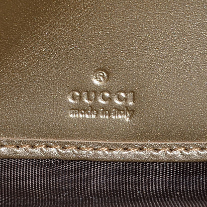 Gucci Metallic Microguccissima Bow Zip Around Wallet Golden Beige 6 of 7