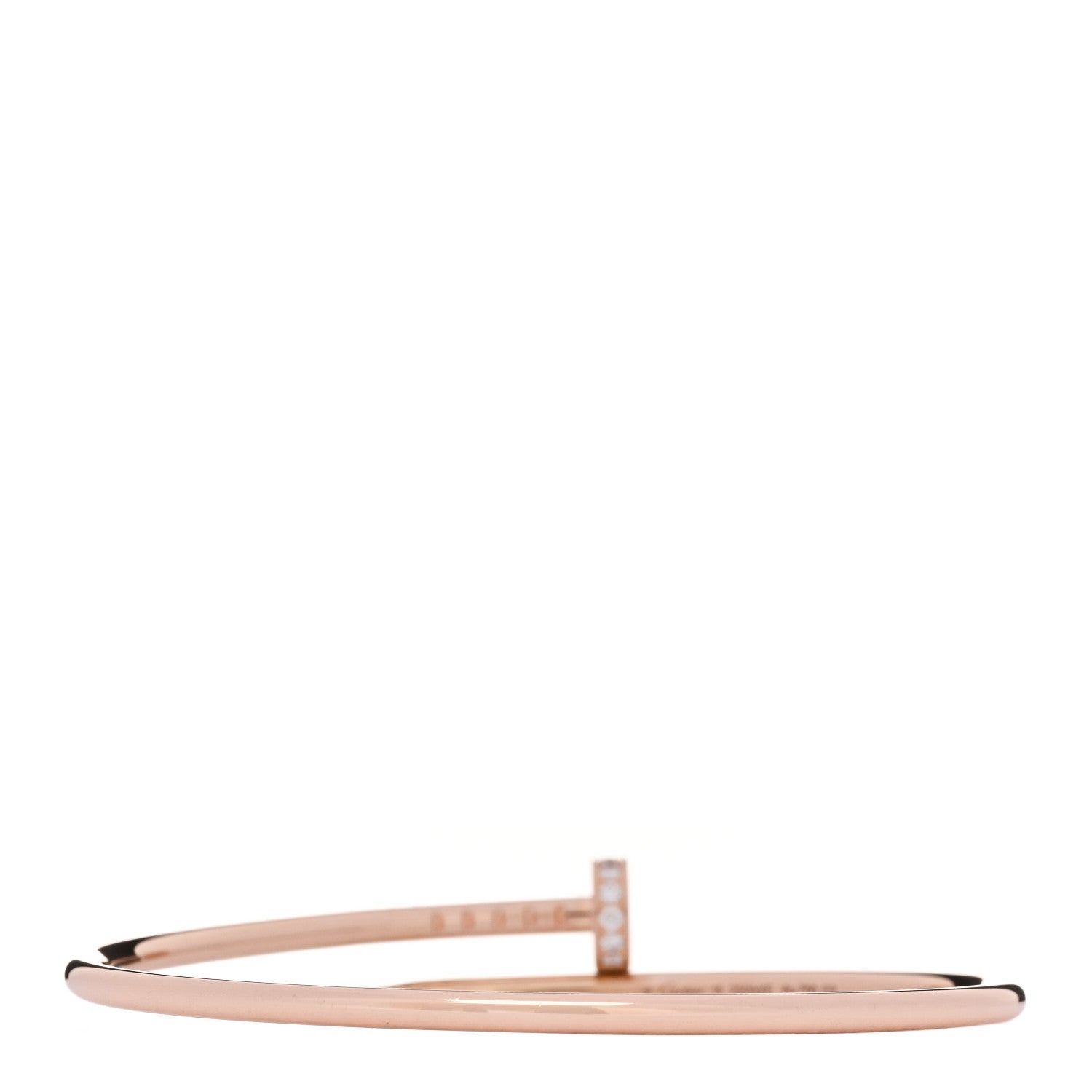 Cartier 18K Pink Gold Diamond Small Juste Un Clou Bracelet 16 2 of 5