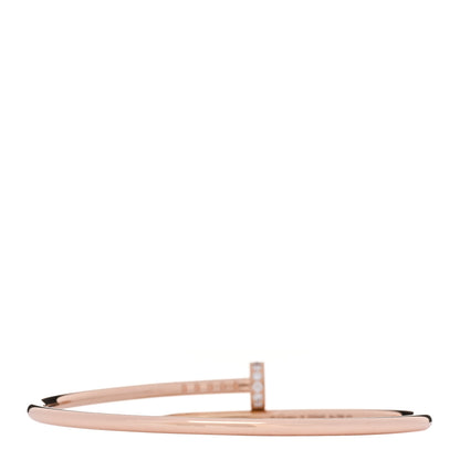 Cartier 18K Pink Gold Diamond Small Juste Un Clou Bracelet 16 2 of 5