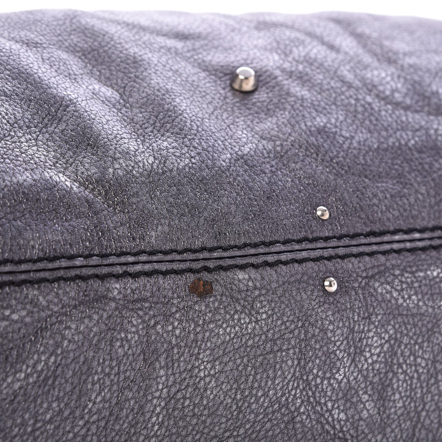 Metallic Calfskin Medium Paddington Satchel Grey