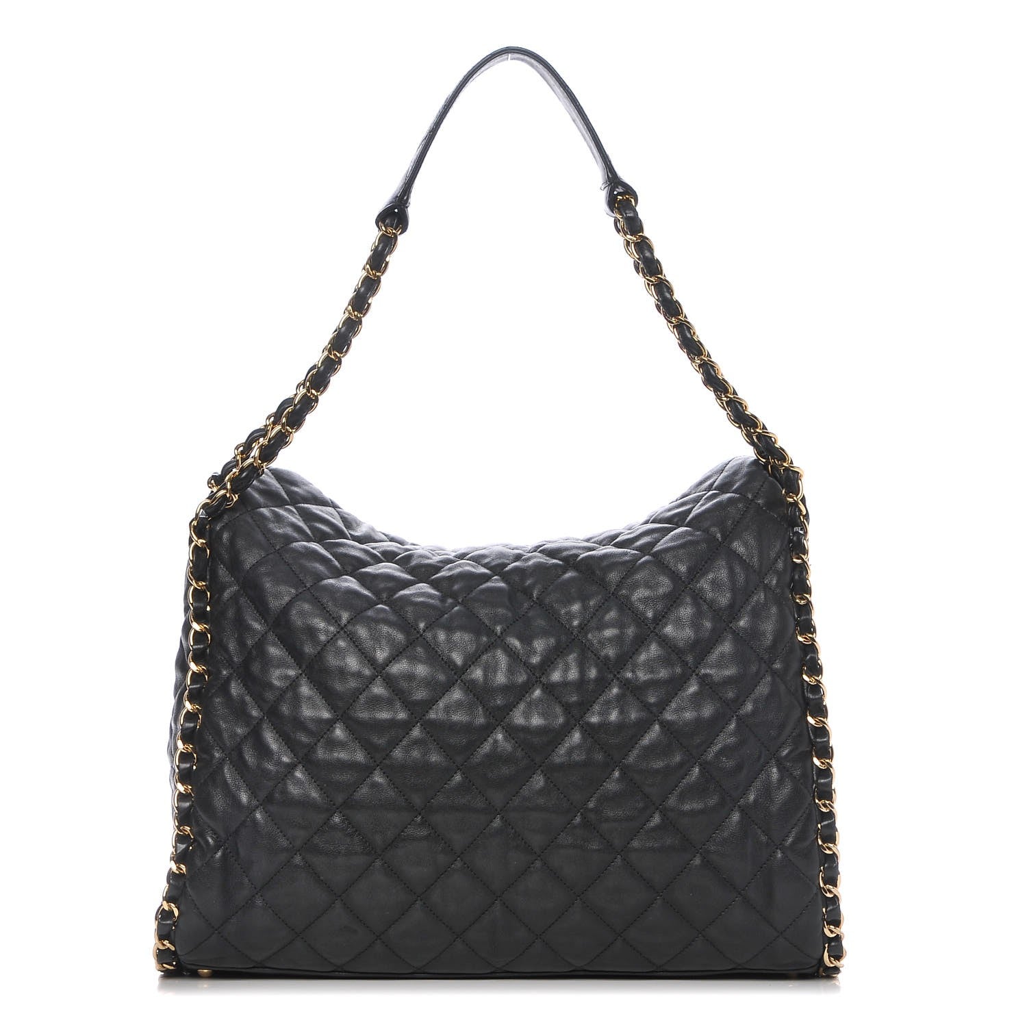 Chanel Calfskin Quilted Large Chain Me Hobo Black 1 of 9