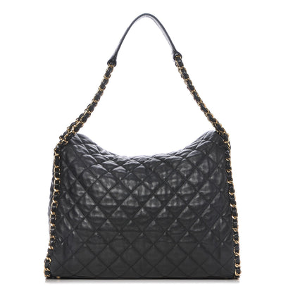 Chanel Calfskin Quilted Large Chain Me Hobo Black 1 of 9
