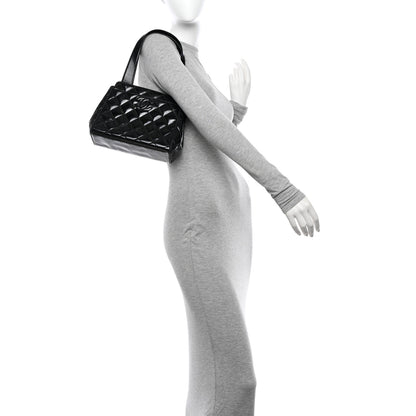 Chanel Patent Quilted Timeless CC Small Pocket Shoulder Bag Black 1 of 10