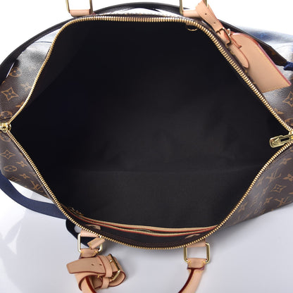 Louis Vuitton Monogram Split Keepall Bandouliere 50 Pacific Blue 7 of 8