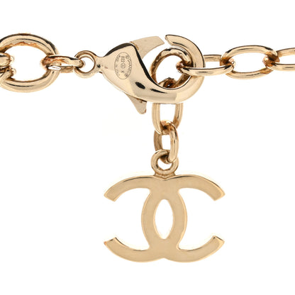 Chanel Metal Lambskin Resin Quilted CC Heart Necklace Black Gold 4 of 5