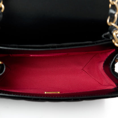 Chanel Velvet Strass Diamond Lock Flap Black 4 of 9