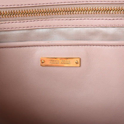 Miu Miu Nappa Matelasse Bauletto Top Handle Cammeo 6 of 9