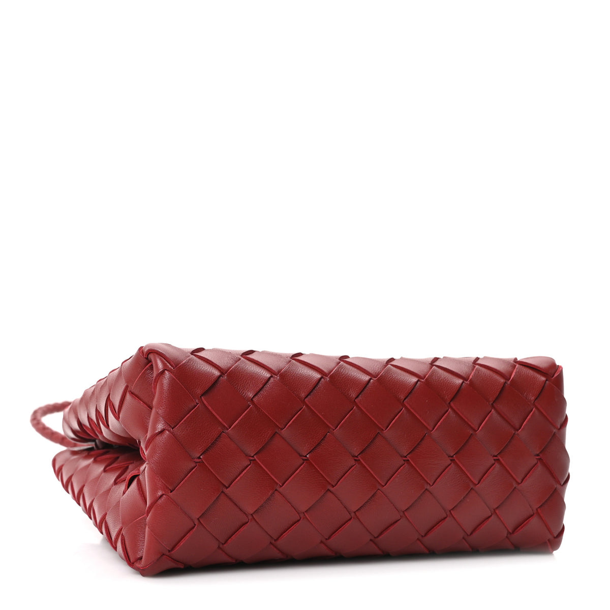Nappa Intrecciato Mini Andiamo Shoulder Bag Lava Red