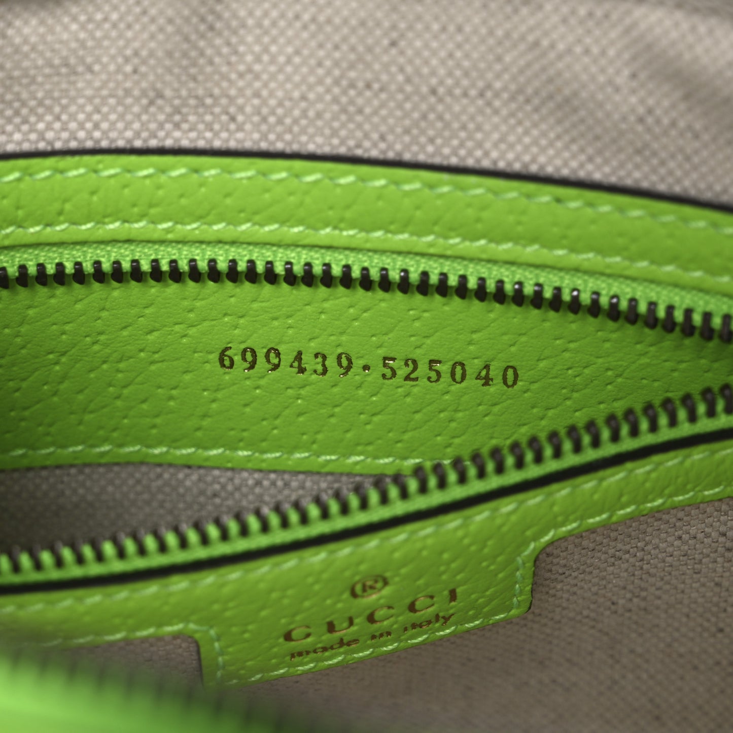 GG Supreme Monogram Textured Dollar Calfskin Web Ophidia Wristlet Shoulder Bag Beige Ebony Green