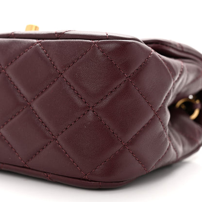 Chanel Lambskin Quilted Mini Pearl Crush Flap Burgundy 10 of 11