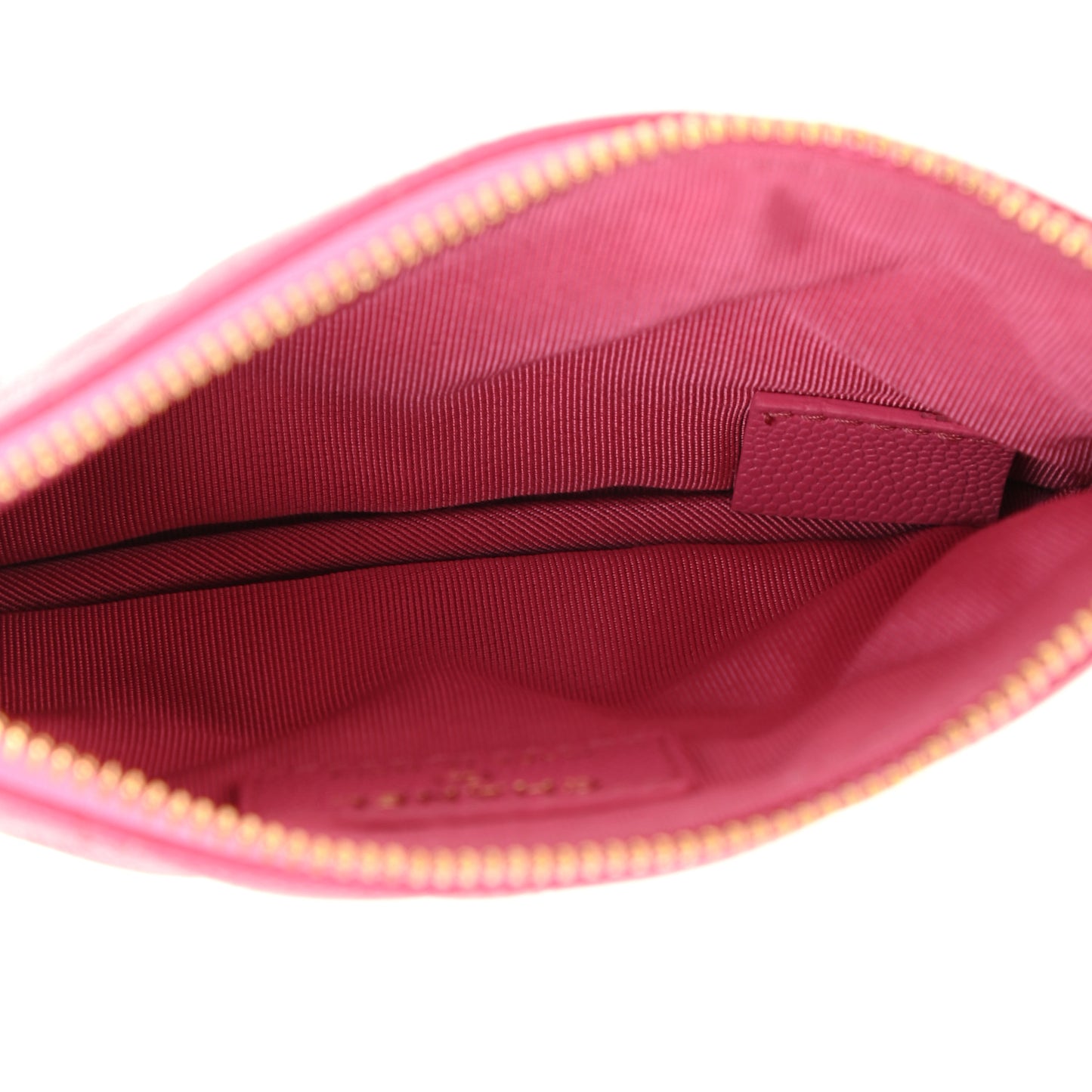 Caviar Quilted Small Cosmetic Case Pink