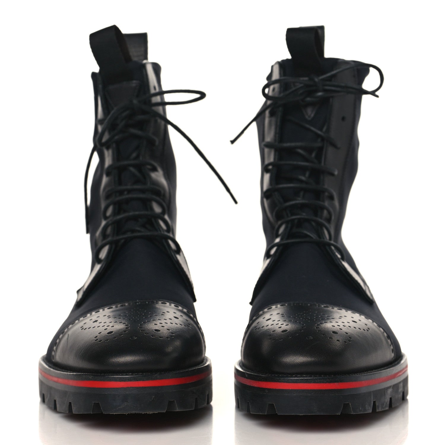 Christian Louboutin Waxed Neoprene Mens SockRoc Boots 40 Black 2 of 9