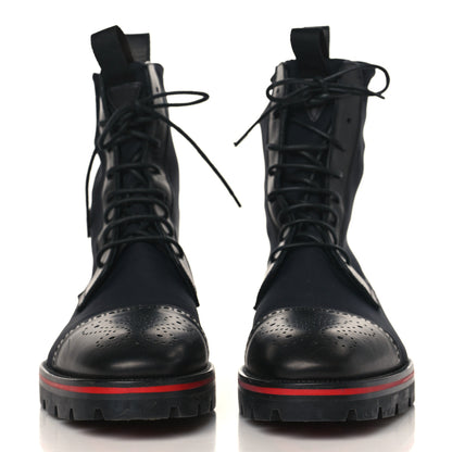 Christian Louboutin Waxed Neoprene Mens SockRoc Boots 40 Black 2 of 9