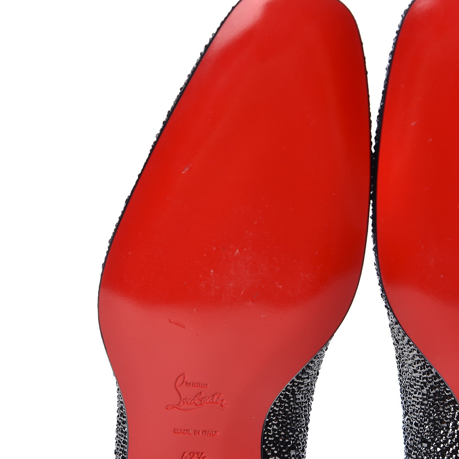 Christian Louboutin Strass Veau Velours Mens Dandelion Flat Loafers 42.5 Black 7 of 10