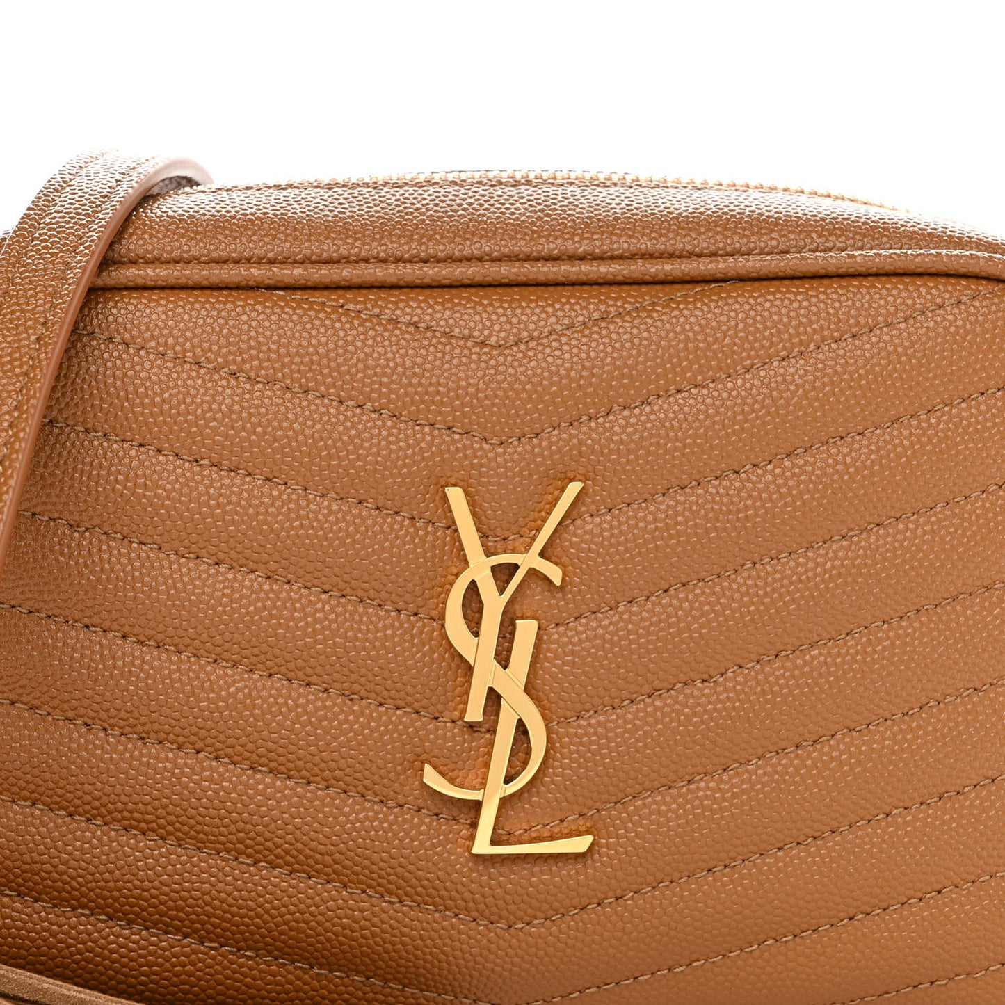 Grain De Poudre Matelasse Monogram Mini Lou Camera Bag Dark Natural